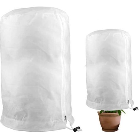(Weiße) Schutzhülle für Pflanzen – Winterabdeckung – Wiederverwendbar – 140 × 200 cm (1/4)