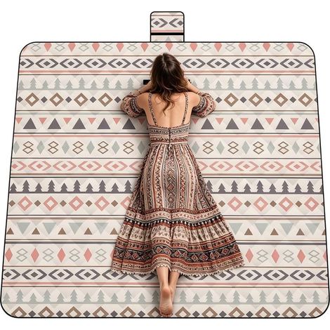Couverture De Pique-Nique Imperméable - Grand Tapis imperméable Pliable Anti-Sable 200 x 200 cm - Couverture De Pelouse 3 Couches - pour Camping Extérieur Voyage Été Pique-Nique Jardin Pelouse (1/5)