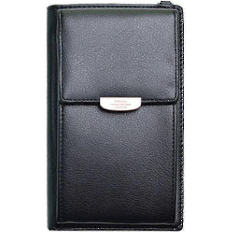 Sacoche de téléphone en cuir PU pour femme, portefeuille long grande capacité, sac bandoulière, mini-portefeuille (1/5)