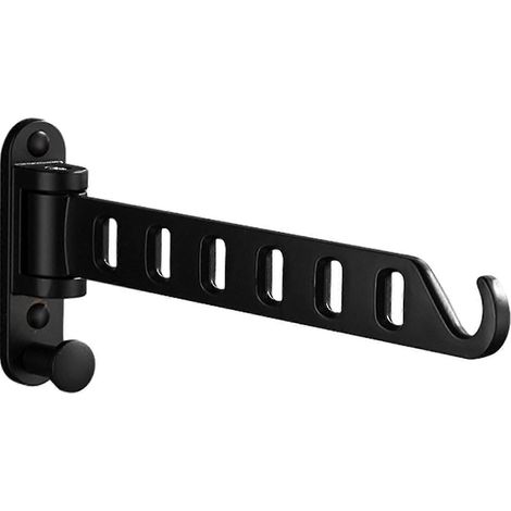 Klappbarer Wäscheständer aus robustem, rutschfestem Aluminium für Camping und zur Wandmontage-black (1/5)