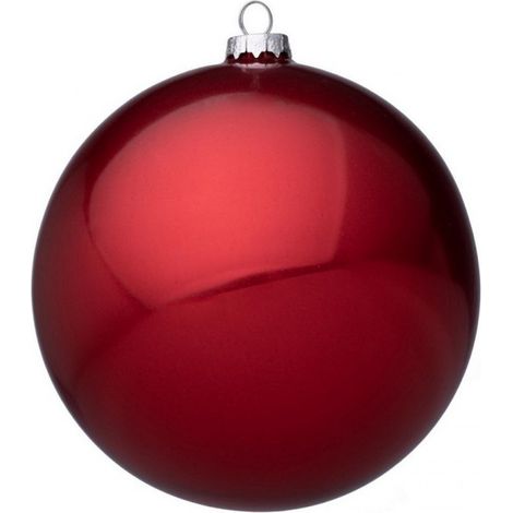PALLA DI NATALE IN VETRO ROSSO SHIMMER D150