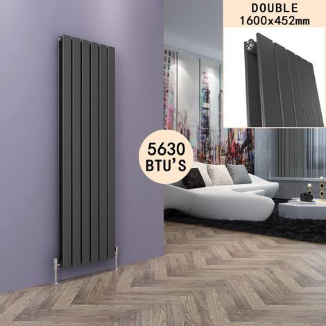 ELEGANT Double Panel Steel Radiator 1600x456 mm Modern Flat Panel Column Designer Radiator Slim Radiator Tall Upright Central Heating Rad (1/10)