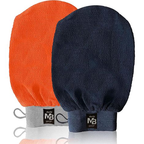 guantes exfoliantes de crin de caballo, para hammam, exfoliante natural para cuerpo y rostro, para hombres y mujeres. (1/5)