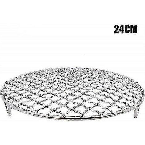 Grille de barbecue ronde en acier inoxydable (15, 18, 20, 24, 29 cm) - Neuf - 24 cm