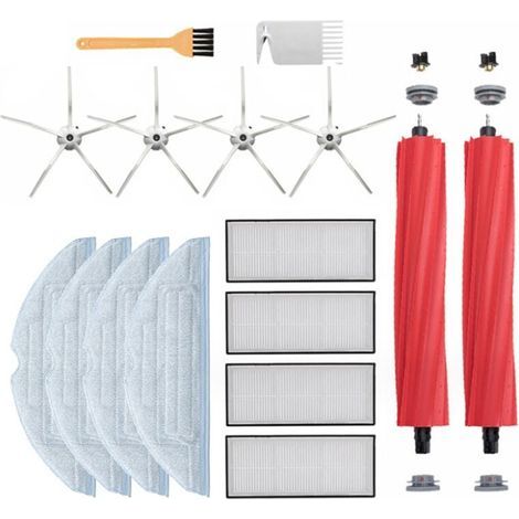 Serpillière pour Roborock S7 S7 Plus S7+ S7 Maxv Ultra T7S T7S Plus Robot Aspirateur, Pièces de rechange avec Brosse Principale, Chiffons de Nettoyage, Filtres Hepa, Brosse Latéral (1/4)