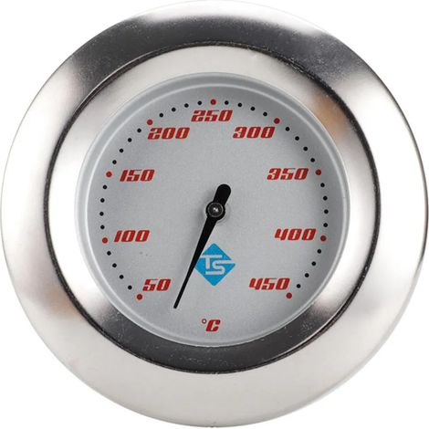 Thermomètre mécanique bimétallique en acier inoxydable INF pour barbecue et four, 7,5 x 7,5 x 5,2 cm (1/5)