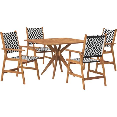 5 Piece Garden Dining Set Solid Wood Acacia vidaXL (1/5)