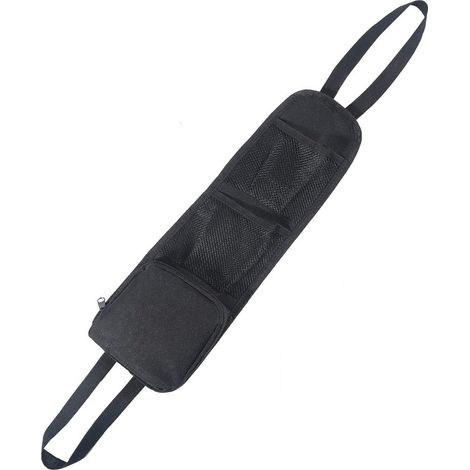 Organisateur Lateral Siege Auto - Poche Rangement Filet pour Siege Passager Avant - Compatible Tous Vehicules - 42 x 14 x 2 cm - 1 Piece