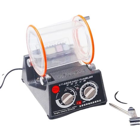 Machine de polissage rotative, 220V, poids de 4,5 kg, vitesse à vide de 1200 tr/min, dimensions 23 cm x 18 cm x 10 cm, taille du tambour 150 mm x 105 mm (1/5)