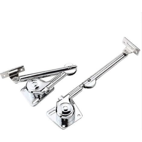 Charnières de support hydrauliques, un ensemble de deux, à utiliser comme composants de support pour les couvercles pliants à fermeture lente des portes d'armoires de cuisine. (1/5)