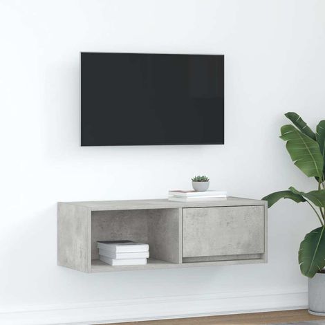 TV-Schrank Betongrau 80x31x25,5 cm Holzwerkstoff