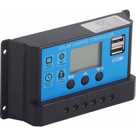 12V/24V/20A PWM-Solarladeregler, 2-Kanal-MOS-Regler, 3-stufiger Batterieregler, Solarmodul, integrierter Schutz (1/5)