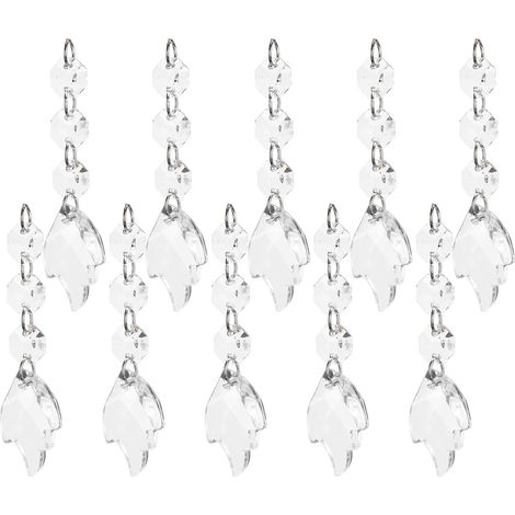 10 pièces / sac Feuille d'Érable en Acrylique Décor Suspendu pour Lustre et Pendentif (1/5)