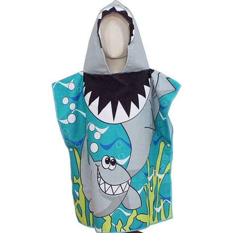 Serviette De Bain Enfant - Serviette Plage 60x120 cm - Motif Requin - Pour Garçons Et Filles - 1 Pièce (1/5)