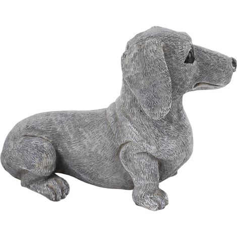 Figurine de Teckel en Résine pour Jardin, Sculpture d'Extérieur, Cadeau pour Amoureux des Chiens, Décoration pour Patio, Pelouse ou Bureau (1/5)