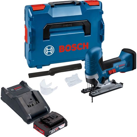 Bosch GST 18V-125 S Professional Akku Stichsäge 18 V 125 mm Brushless + 1x Akku 2,0 Ah + Ladegerät + L-Boxx