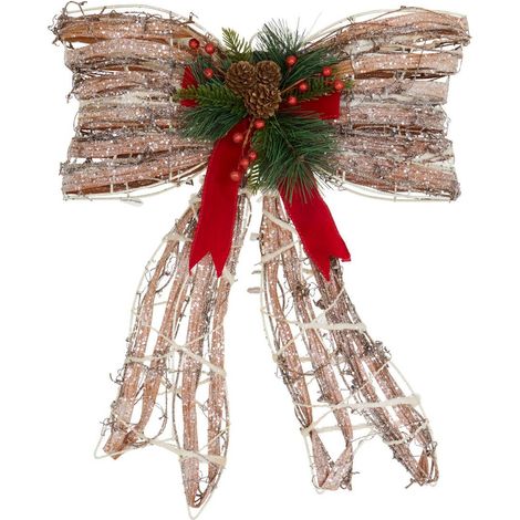 Weihnachtsanhänger aus Holz mit Schleife, H. 51 cm - (1/5)
