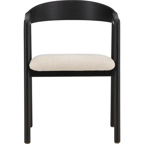 Långön chaise de salle à manger accoudoirs noir. (1/5)