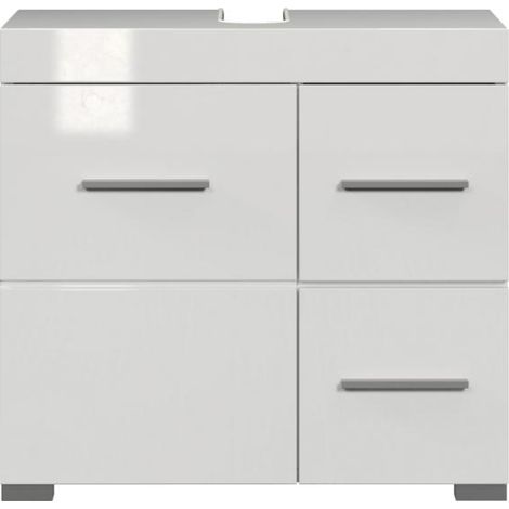 AmandaMandoBea Waschbeckenunterschrank weiß Hochglanz, weiß.