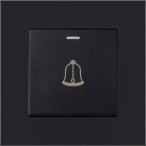 Bouton de sonnette extérieur étanche 220-250V – Panneau en verre trempé – Interrupteur ignifuge 16A – 86 x 86 mm (1/5)