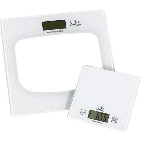 Báscula de baño digital Jata P111, pantalla LCD, alta precisión, ultradelgada, capacidad de 180 kg, plataforma de cristal, apaga (1/5)