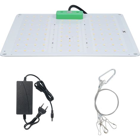 Lampe de croissance LED à spectre complet pour plantes d'intérieur, 3000K 5000K, IR UV, pour plantes vertes, fleurs et légumes, avec chaînes de suspension. (1/2)
