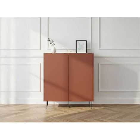 BOBOCHIC - Buffet haut 2 portes 120 cm ATLAS Rouge (1/5)