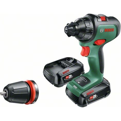 Trapano avvitatore BOSCH AdvancedDrill 18 + 1 mandrino + 2 batterie da 2,5 Ah + caricabatteria - 06039B5006