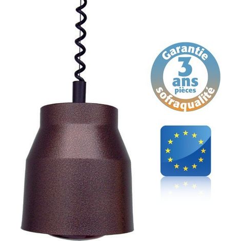 Lampe chauffante suspendue - Infra-rouge - Basic - Cuivrée noire - Sofraca (1/3)