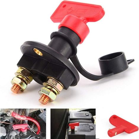 Interrupteur De Batterie - 12 V - Universel Pour Voiture Bateau Camping-Car Caravane Moto - Diamètre 73 Mm - Rouge Et Noir - 1 Pièce (1/5)
