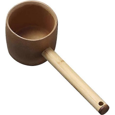 Bambus-Wasserkelle, Tee- und Wasserschaufel, Badekelle, Saunakelle für den Gemüsegarten (1/3)