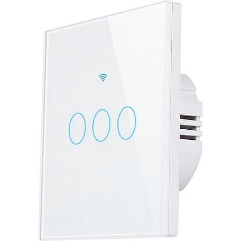 Interrupteur intelligent 2/3/4 voies Tuya Touch, contrôle via application, aucun fil neutre requis (1/4)