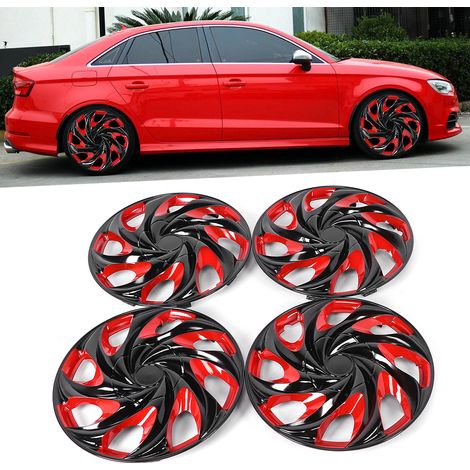 Lot de 4 enjoliveurs de roue 15 pouces à clipser, compatibles avec pneus R15 et jantes en acier. (1/5)