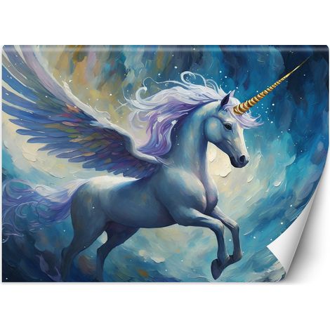 Papier peint Licorne bleue 100x70 (1/5)