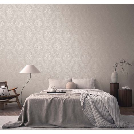 Papier peint beige clair baroque, ambiance noble B397656 (1/4)