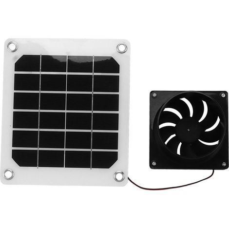 20-W-Solarpanel-Lüfterset mit Schutzvorrichtung – Tragbarer 15-cm-Abluftventilator für Wohnungen, Haustiere und Landhäuser – 1 Ventilator + 1 Solarpanel (1/5)