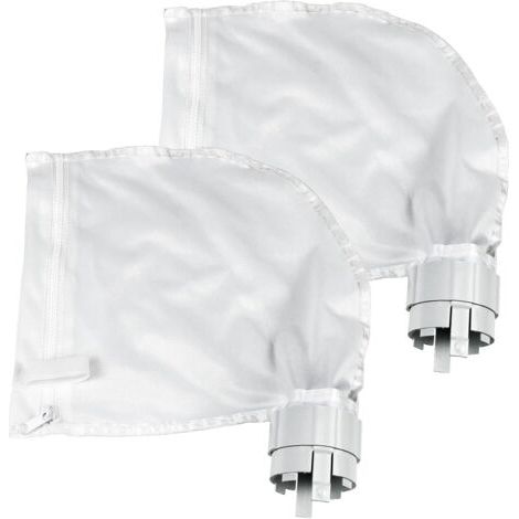 Lot de 2 sacs filtrants pour robot nettoyeur de piscine Polaris 360 et 380, avec fermeture éclair et conception ajustable, couleur blanche. (1/5)