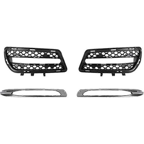 Kit de molduras cromadas para la rejilla de las luces antiniebla del parachoques delantero para Mercedes-Benz W212 AMG 2010-2013 2128851753 2128852174 (1/5)