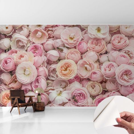 Carta da parati autoadesiva - impermeabile - murale da parete - decorazione murale - Bellissimi fiori 416x254 cm (1/5)