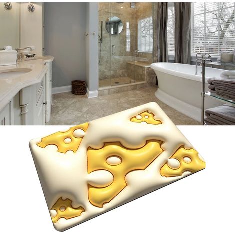 Tapis de sol en terre de diatomées pour salles de bains et toilettes, absorbant, à séchage rapide, antidérapant, convient aux entrées et aux vestibules, résistant à l'usure et aux taches, tapis de sol (1/5)