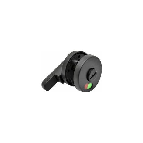 Verrou de porte de toilettes avec indicateur de verrouillage, Noir, 1Pcs (1/5)