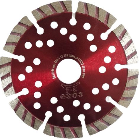 Disque De Coupe Diamant - 125 mm - Pour Béton Pierre Granit - 2 Pièces (1/5)