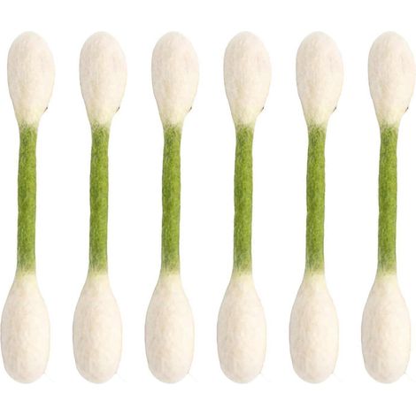 Set mit 6 Katzenminze-Spielzeugen – Große, wattestäbchenförmige Spielzeuge aus Filz und strapazierfähigem Material – für Zahnhygiene und Spielspaß (1/5)