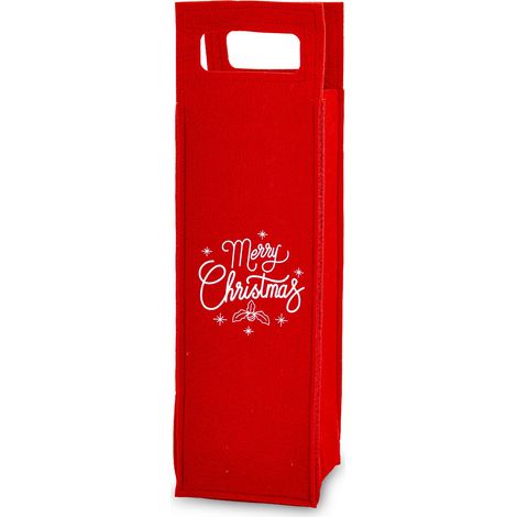 Sac cadeau en feutrine rouge 40 x 12 x 12 cm (1/5)