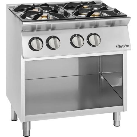 Fourneau à gaz PRO 4 brûleurs, sur soubassement ouvert, 32 000 W - GAZ