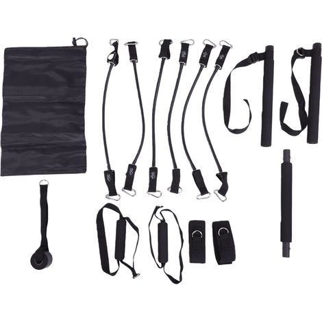 Kit de barres Pilates 20 30 40 Lbs, bandes de résistance, équipement d'entraînement réglable avec sac de rangement pour le Fitness à domicile (1/5)