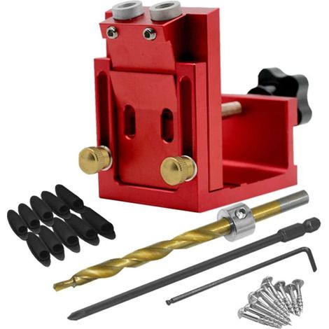Kit combinado de perforación y localización de agujeros angulares de 9,0 mm para carpinteros. Herramientas auxiliares para la perforación de parquet.