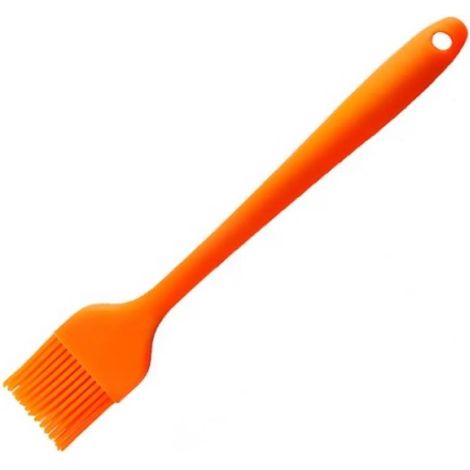 Pinceau à pâtisserie en silicone, Ustensiles de cuisine, Équipement, Pour la pâtisserie, 20 cm, Orange (1/2)