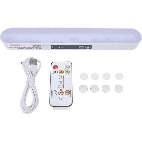 Magnetic desk light bar with remote timer hook and LED display, wireless under-cabinet lighting for dorm rooms, closets, bunk beds, 3 colors, dimmable, rechargeable (1/5)