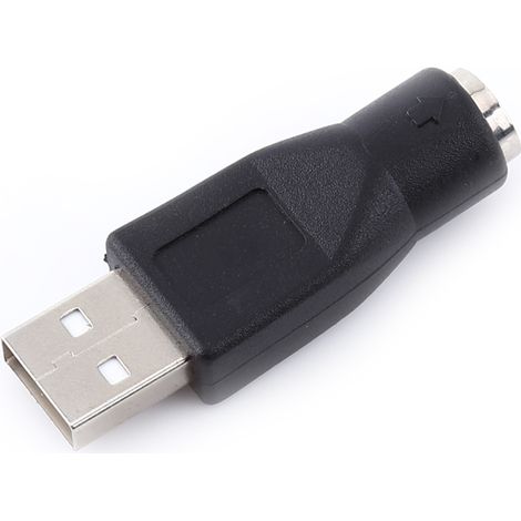 Lot de 2 adaptateurs USB 2.0 A mâle vers PS/2 femelle pour clavier et souris d'ordinateur PC (1/5)
